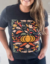 Fall floral pumpkin tee