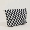 Checkered cosmetic bag