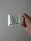 Glass coffee cup