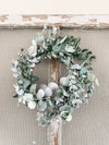 Snowy eucalyptus wreath