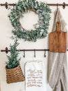 Snowy eucalyptus wreath